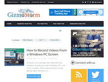 Tablet Screenshot of gizmostorm.com